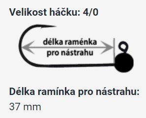 RedBass Jigová Hlavička Sickle 5 ks 4/0 (2)